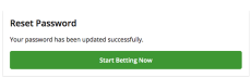 Screenshot of 'password successfully reset' confirmation.