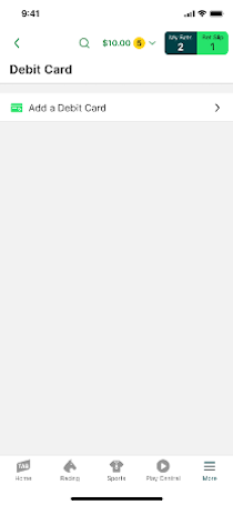 TAB app, add debit card screen.