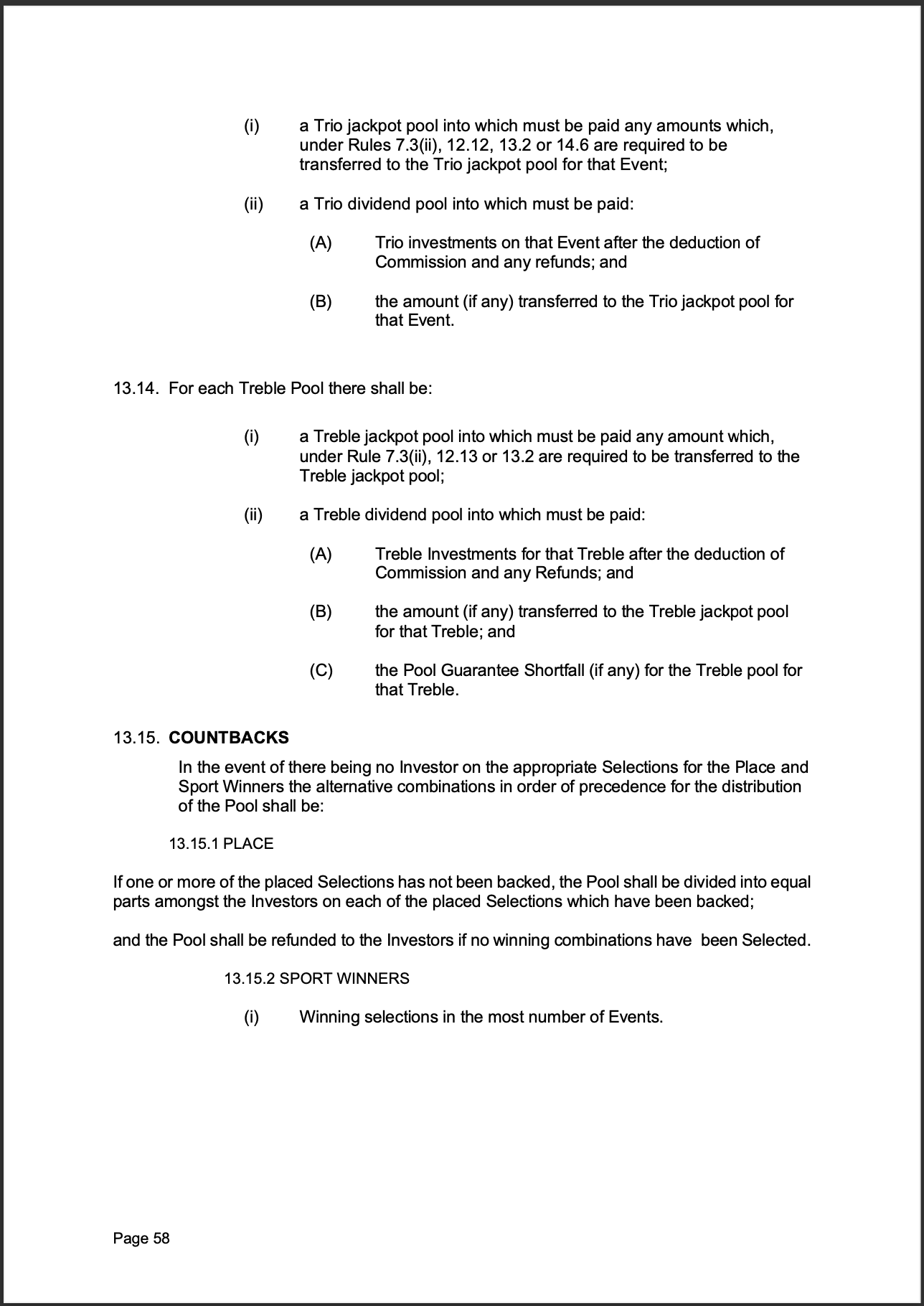 Tabcorp ACT Pty Ltd Totalisator Rules (Racing)