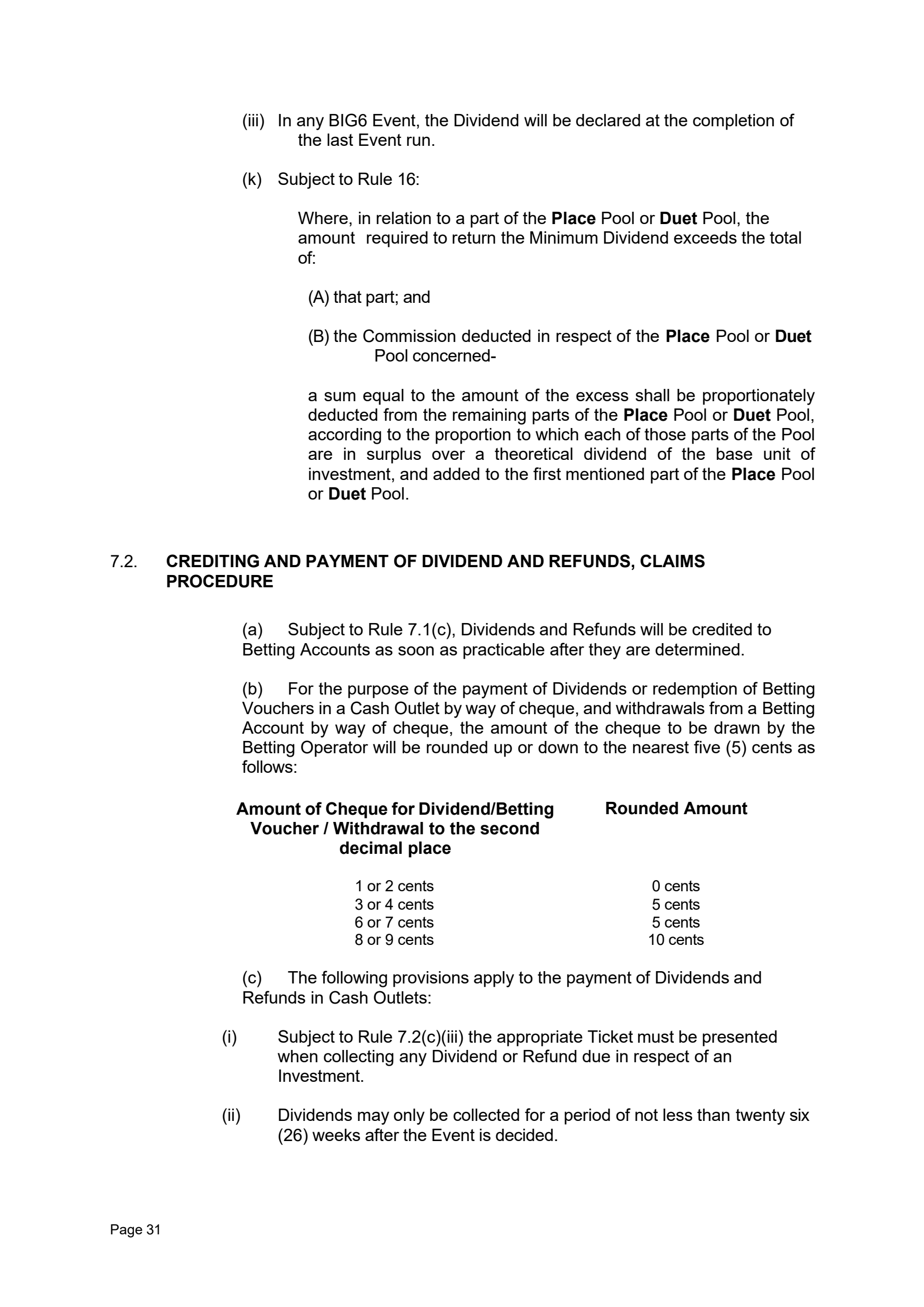 Tabcorp ACT Pty Ltd Totalisator Rules (Racing)
