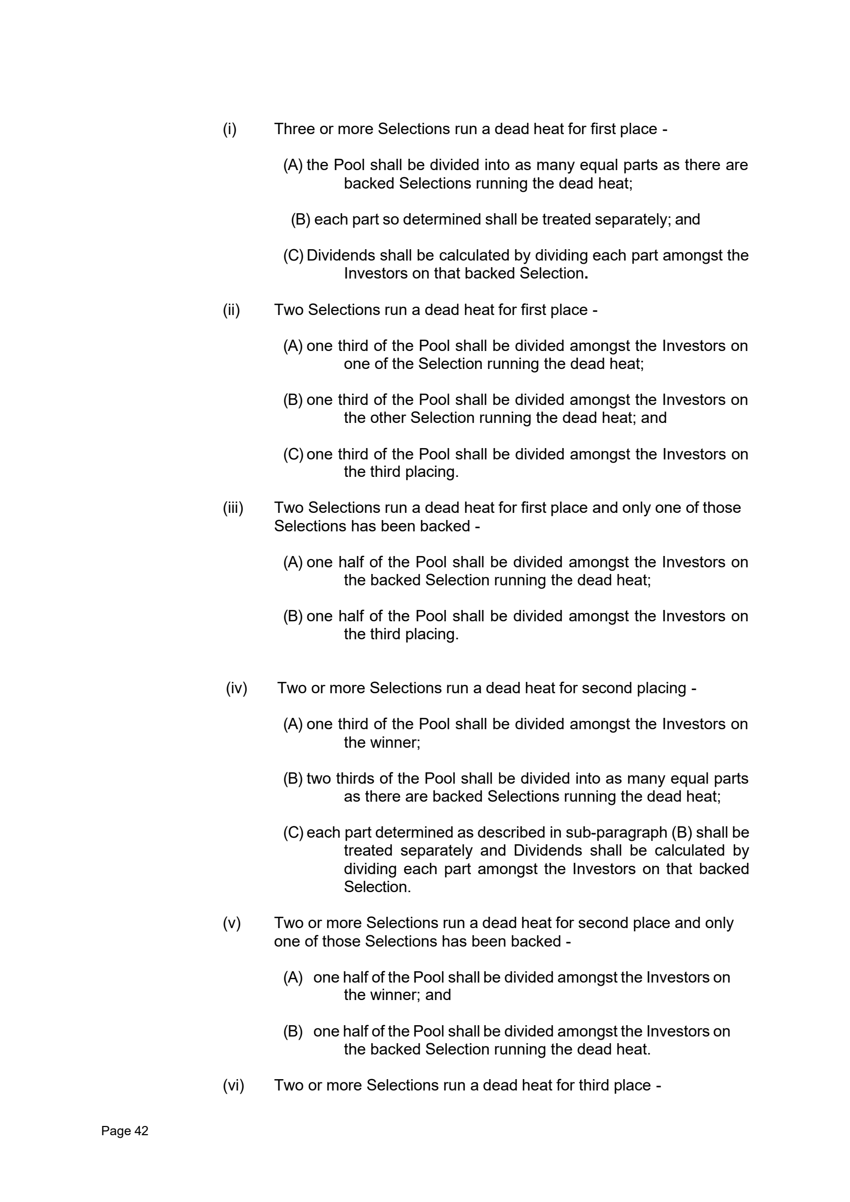 Tabcorp ACT Pty Ltd Totalisator Rules (Racing)