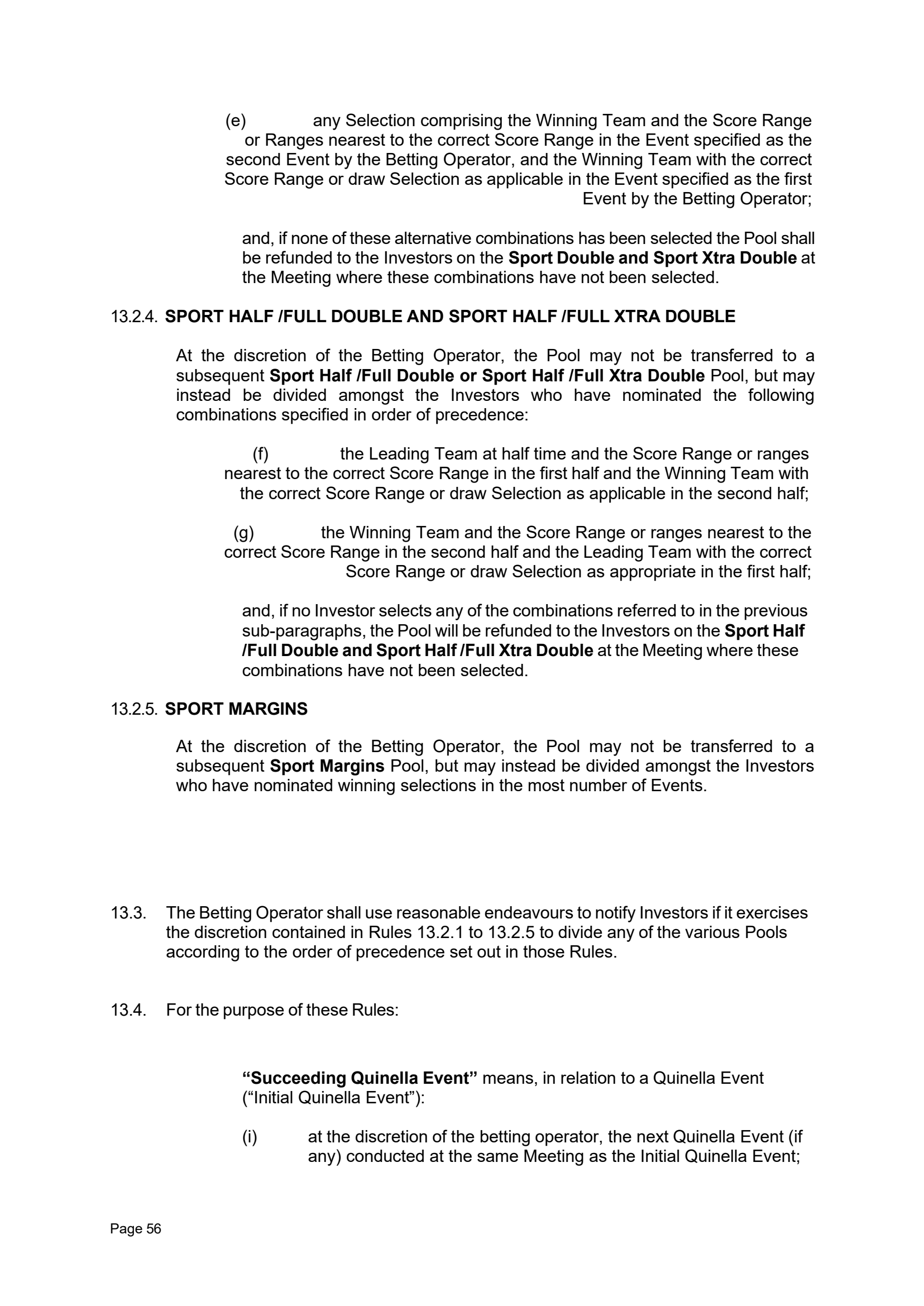Tabcorp ACT Pty Ltd Totalisator Rules (Racing)