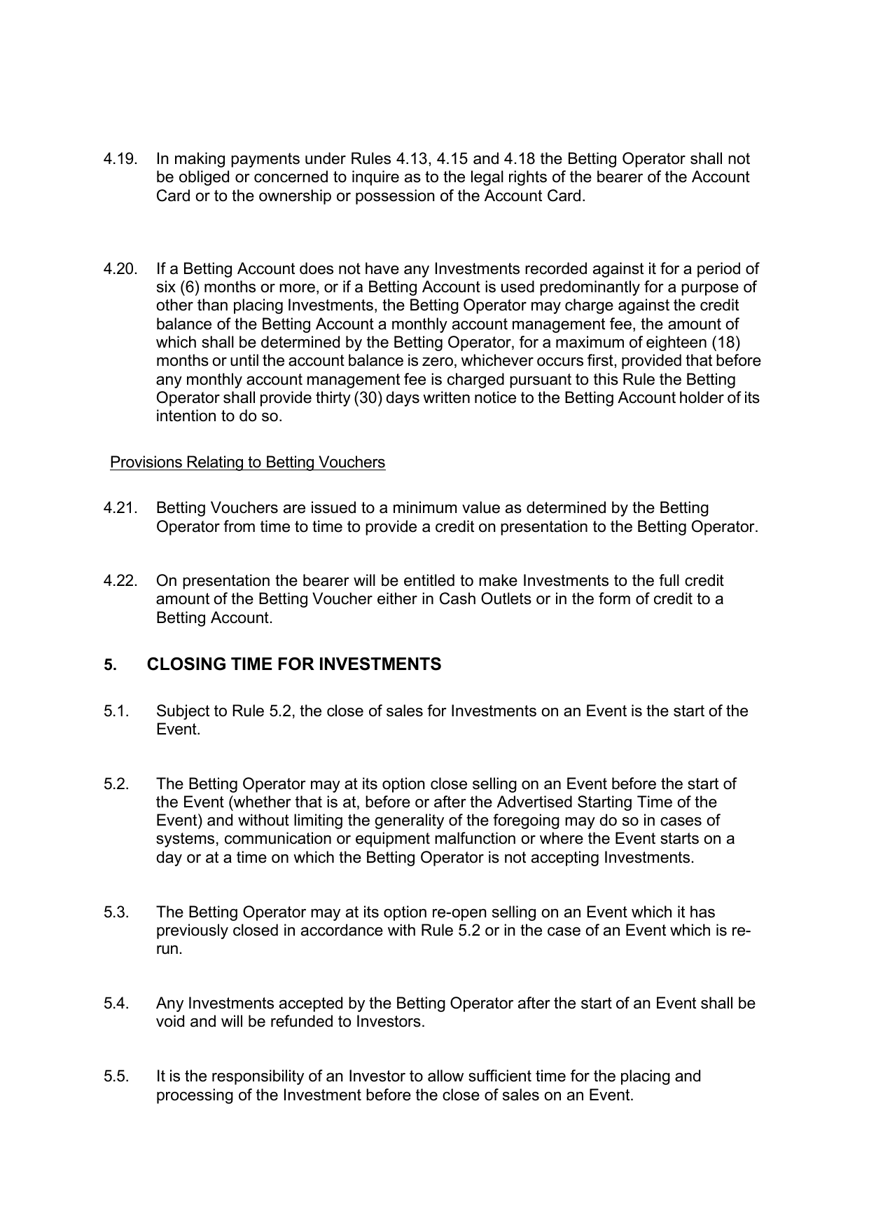 VIC Totalisator Betting Rules (Racing) page 24
