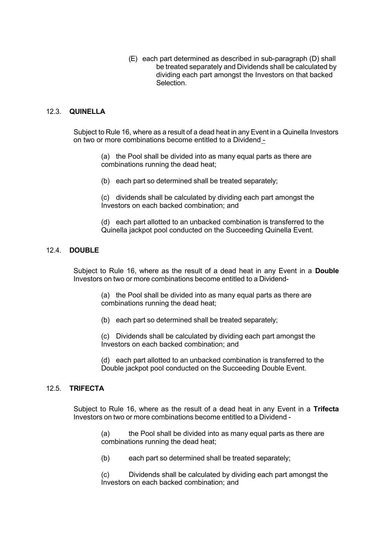 VIC Totalisator Betting Rules (Racing) page 46