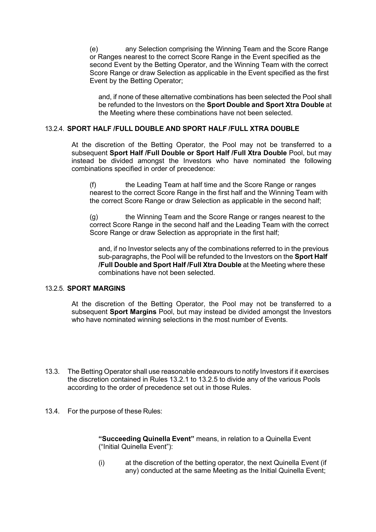 VIC Totalisator Betting Rules (Racing) page 56