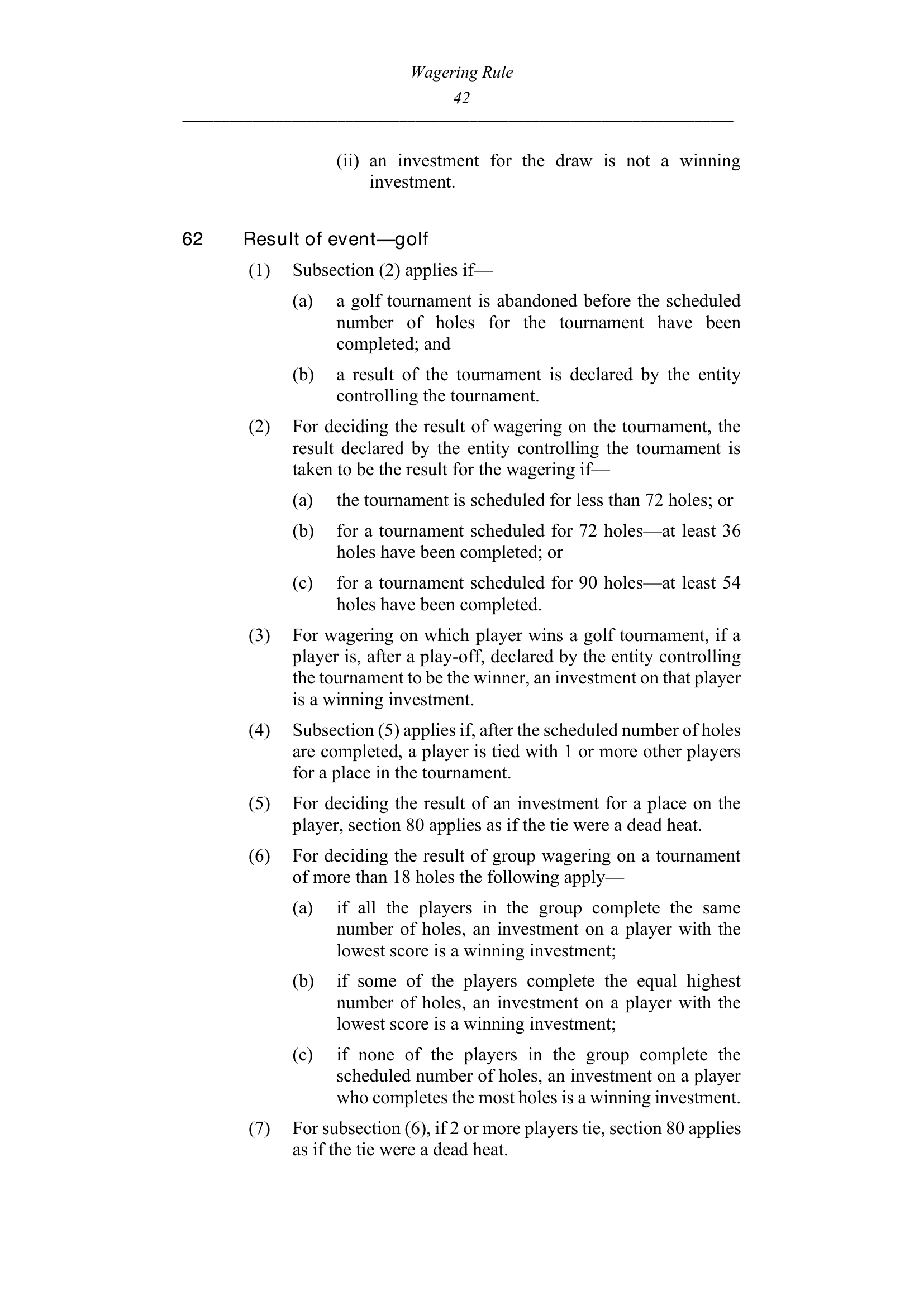 Queensland Wagering Rules (Racing) page 42