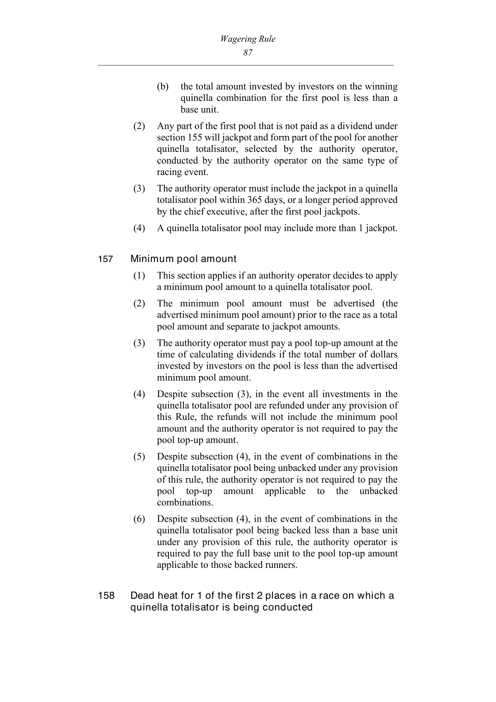 Queensland Wagering Rules (Racing) page 87