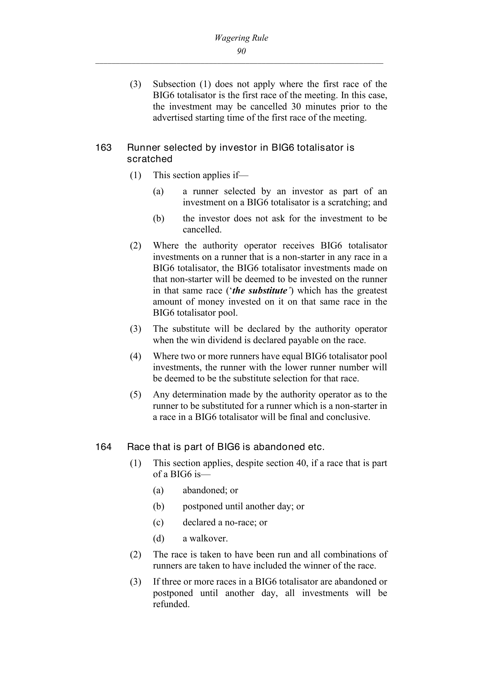 Queensland Wagering Rules (Racing) page 90