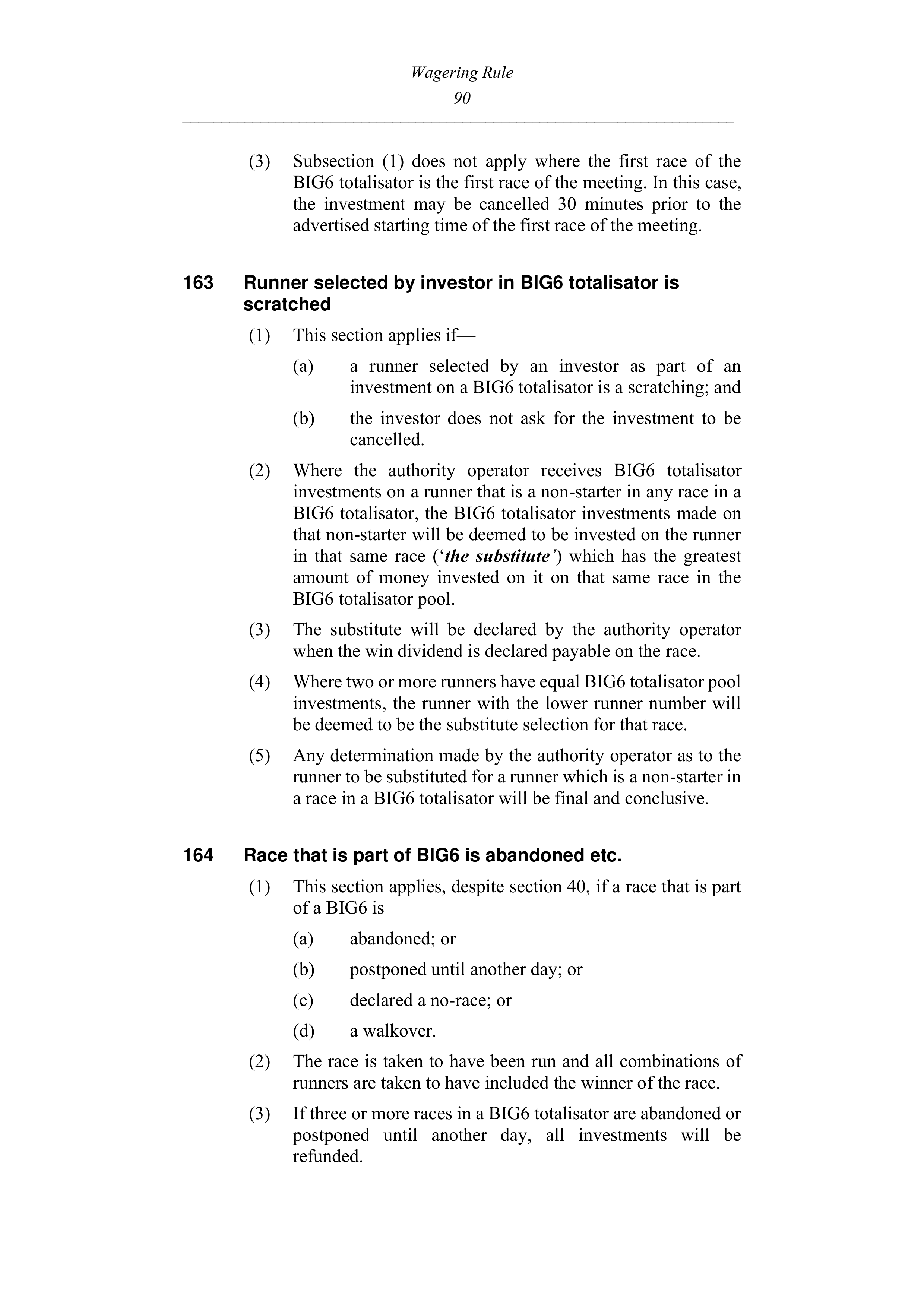Queensland Wagering Rules (Racing) page 90