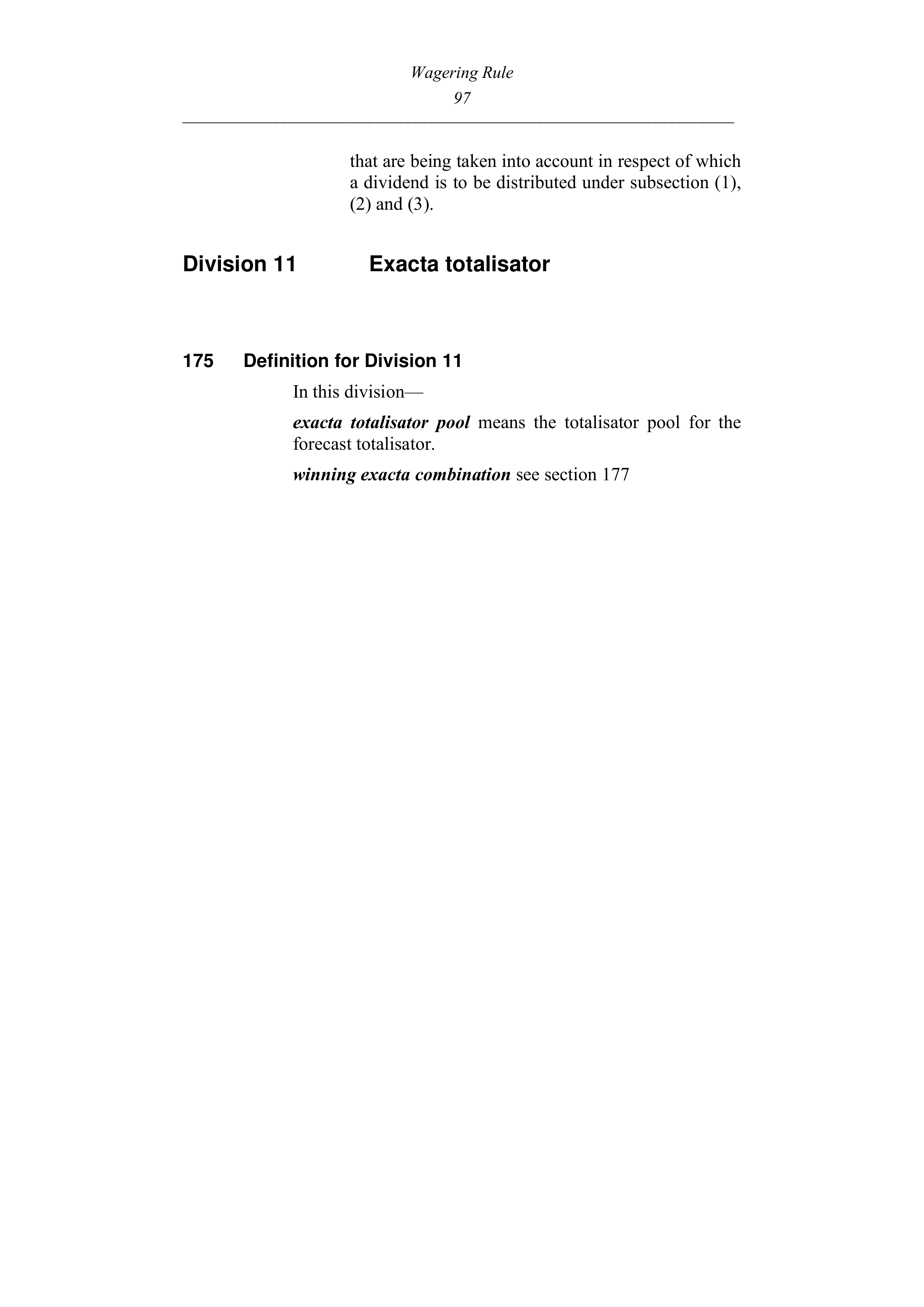 Queensland Wagering Rules (Racing) page 97